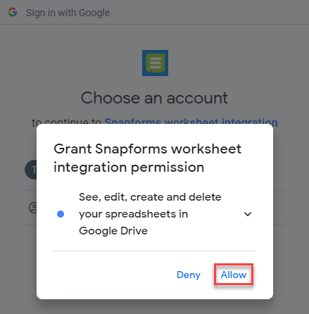 Google Sheets integration - Snapforms Resources & FAQs