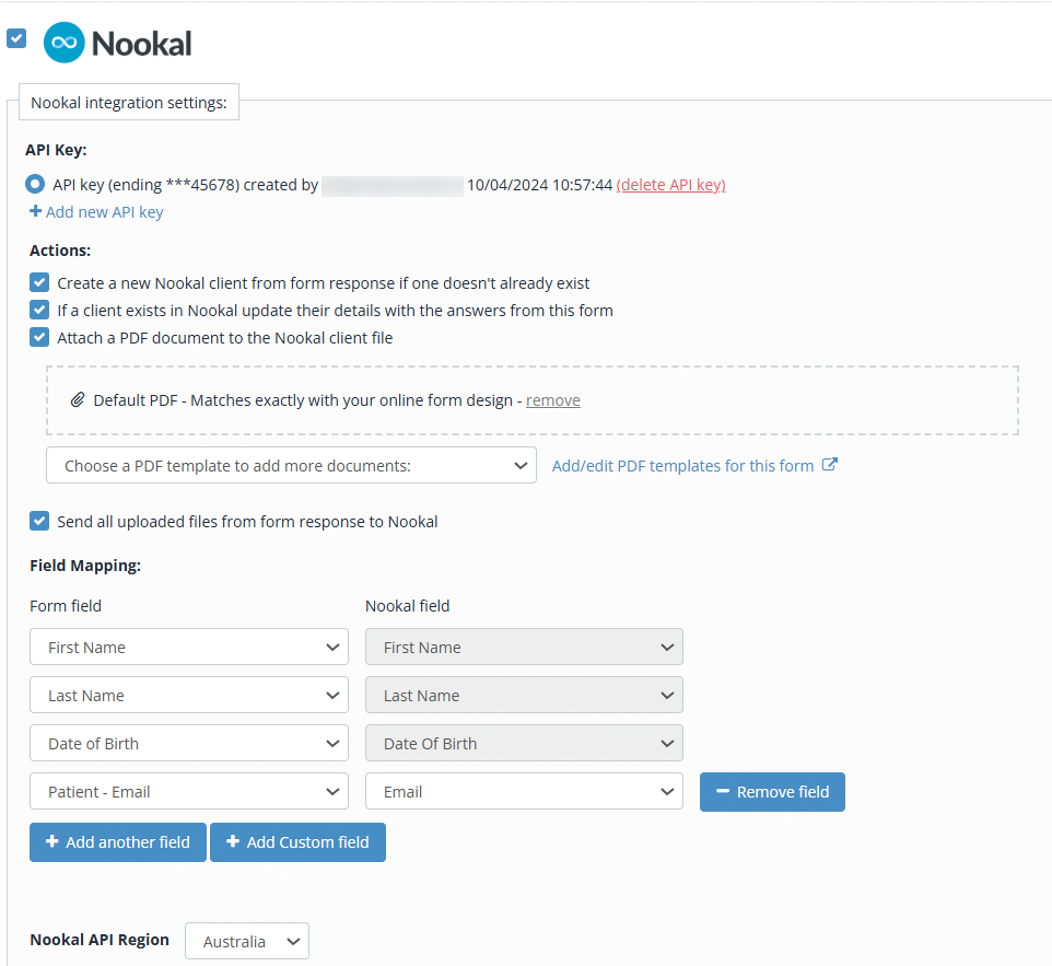 setting up acc integration – nookal Images High... Nookal Integration Setup - Snapforms Resources & FAQs
